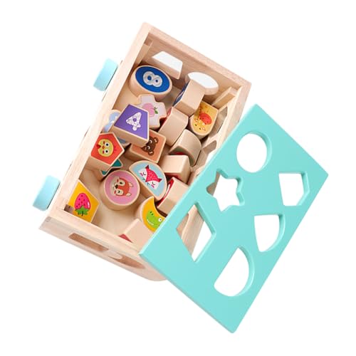 CIYODO 1 Satz Montessori Holzspielzeug für Kleinkinder Farbige Formen Sortierbox mit Auto Design Fördert Konzentration und Motorische Fähigkeiten für Frühe Lernspiele von CIYODO