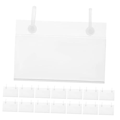CIYODO 1 Satz Transparente Etikettenhalter Clips Für Und Körbe Klare Kunststoff Preisschildhalter Mit Doppeltem Haken Für Einzelhandel Und 20 Stück von CIYODO