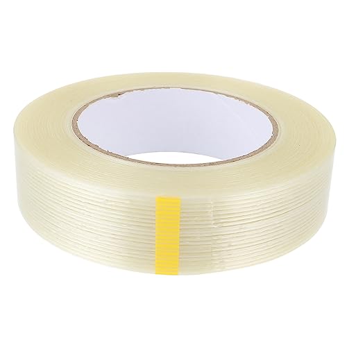 CIYODO 1 Stück Glasfaserband Fiberglas-Umreifungsband glasfaserverstärktes Klebeband verstärktes Umreifungsband Glasfasergewebeband Gewebebandkleber Packband zum Nachfüllen Netzband Weiß von CIYODO