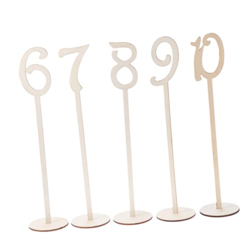 CIYODO 1 Stück Holztischnummern Platzkarten Mit Hochzeitsnamen Tischdekorationen Tischhochzeit Hochzeitsnummer Aus Holz Tischnummern Für Die Hochzeit Hölzern Beige von CIYODO