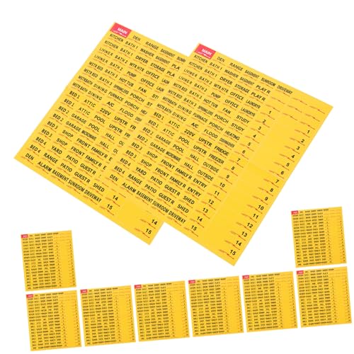 CIYODO 10 Blatt Bunte Selbstklebende Sicherungskasten Aufkleber mit Blättern zur Übersichtlichen Stromkreiskennzeichnung für Haus Elektroinstallationen und Einfache Wartung CIYODO 10 Blatt Bunte Selbstklebende Sicherungskasten Aufkleber mit Blättern zur Übersichtlichen Stromkreiskennzeichnung für Haus Elektroinstallationen und Einfache Wartung von CIYODO