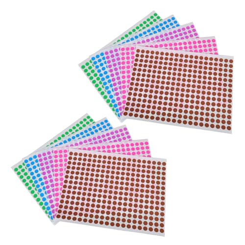 CIYODO 10 Blatt Runde Klebepunkte Selbstklebende Farbetiketten zum Beschriften und Organisieren Ablösbare Farbige Aufkleber für Büro Schule Kalender und Basteln Farben CIYODO 10 Blatt Runde Klebepunkte Selbstklebende Farbetiketten zum Beschriften und Organisieren Ablösbare Farbige Aufkleber für Büro Schule Kalender und Basteln Farben von CIYODO