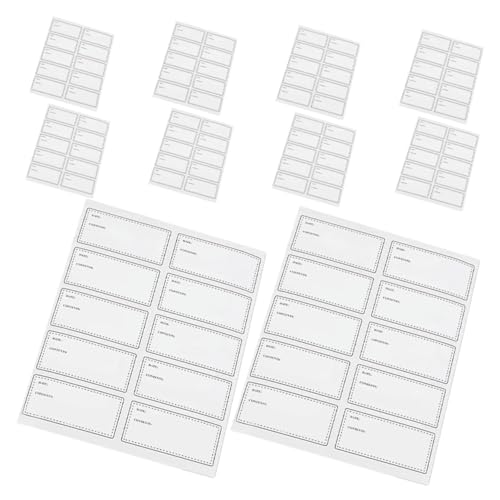 CIYODO 10 Blatt Wasserdichte Ölresistente Lebensmittel etiketten Selbstklebende Flaschenaufkleber zum Beschriften Handschriftliche Mehrzweck abziehbilder für Vorratsdosen und CIYODO 10 Blatt Wasserdichte Ölresistente Lebensmittel etiketten Selbstklebende Flaschenaufkleber zum Beschriften Handschriftliche Mehrzweck abziehbilder für Vorratsdosen und von CIYODO