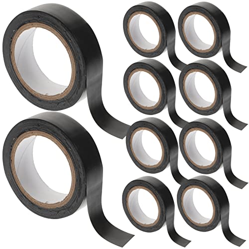 CIYODO 10 Rollen PVC Isolierband für Elektriker Schwarze Elektrische Klebebänder für Isolierung Reparatur und Schutz von Kabelverbindungen für und Außenanwendungen von CIYODO