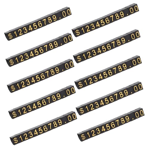 CIYODO 10 Sätze Teiliges Preisdisplay für Schmuck Verstellbare Preisetiketten für Geschäfte Robuste Kompakte Preisschilder für Preisangaben von CIYODO