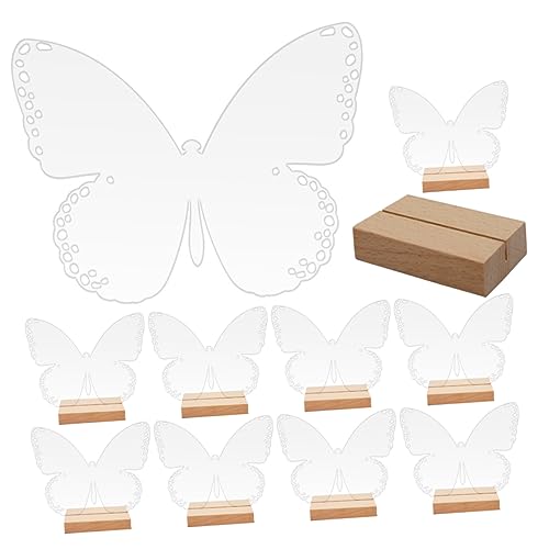 CIYODO 10 Sätze Tischkarte Esstischdekor Schmetterling Dekorationen Schmetterlingsständer Für Party Leere Tischschilder Tischdekoration Mit Schmetterlingen Stand Einfach Acryl Transparent CIYODO 10 Sätze Tischkarte Esstischdekor Schmetterling Dekorationen Schmetterlingsständer Für Party Leere Tischschilder Tischdekoration Mit Schmetterlingen Stand Einfach Acryl Transparent von CIYODO