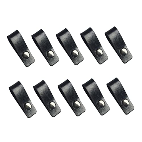 CIYODO 10 Stück Kabelhalter drahtbinderücken cable holder Elektrokabel-Organizer Kopfhörerkabel-Organizer handy halter bürotisch halter für kopfhörerfixierung Organizer aus Lederband von CIYODO