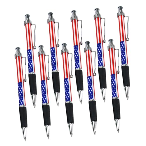 CIYODO 10 Stück Kugelschreiber mit Us Flagge Patriotische Schreibstifte Schwarz Schreibende Kugelschreiber für Büro Schule und Zuhause Glattes Schreiben Langlebige Tinte für Notizen und CIYODO 10 Stück Kugelschreiber mit Us Flagge Patriotische Schreibstifte Schwarz Schreibende Kugelschreiber für Büro Schule und Zuhause Glattes Schreiben Langlebige Tinte für Notizen und von CIYODO