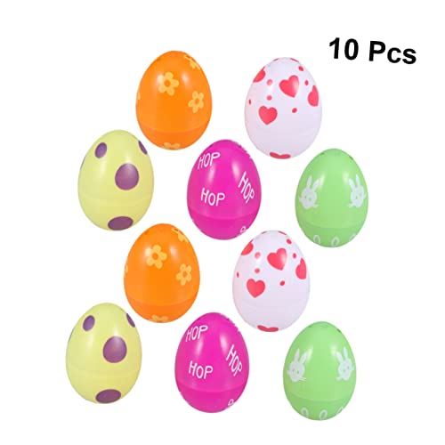 CIYODO 10 Stück Kunststoff Eier Handbemalte Ostereier für Diy Osterdekoration Partyzubehör Zufällige Farben Ostern und Festlichkeiten Zufällige Farbe CIYODO 10 Stück Kunststoff Eier Handbemalte Ostereier für Diy Osterdekoration Partyzubehör Zufällige Farben Ostern und Festlichkeiten Zufällige Farbe von CIYODO