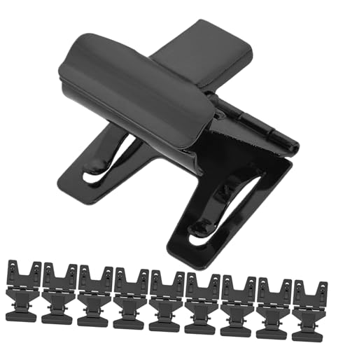 CIYODO 10 Stück Metall Preisschildhalter Edelstahl Langlebig Zuverlässig Preisschilder Clip Halter für Bäckerei Supermarkt Regal Etikettenhalter Vielseitig und Benutzerfreundlich Schwarz von CIYODO