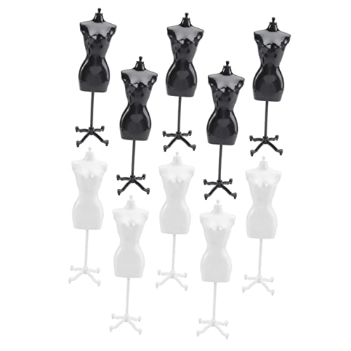 CIYODO 10 Stück Mini Puppen Kleiderständer Teiliges Stilvolle Puppenständer für Kreative Aufbewahrung für Puppenkleidung und Mini Dekoration Sicher und Langlebig von CIYODO