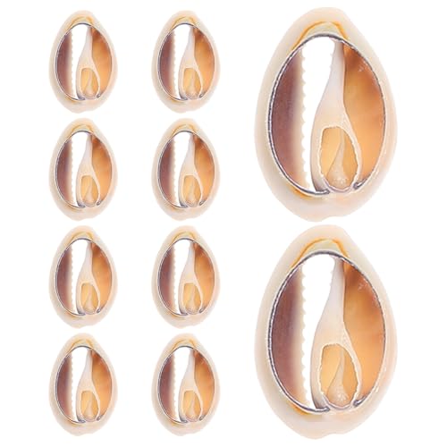 CIYODO 10 Stück Natürliche Muschel Anhänger mit Goldrand für Diy Schmuckherstellung Kreatives Bastelzubehör für und Armbänder für Eltern Aktivitäten und Entspannendes Handwerk von CIYODO