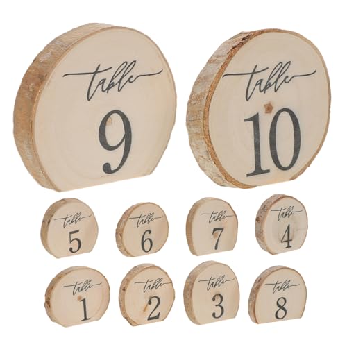 CIYODO 10 Stück Rustikale Tischdekorationen Aus Holz Für Hochzeitstische Tafelaufsätze Tischnummern Für Empfänge Tischdekorationen Aus Holz Tischnummern Tischschildhalter CIYODO 10 Stück Rustikale Tischdekorationen Aus Holz Für Hochzeitstische Tafelaufsätze Tischnummern Für Empfänge Tischdekorationen Aus Holz Tischnummern Tischschildhalter von CIYODO