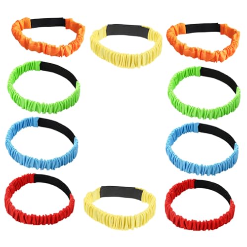 CIYODO 10 Stück Teiliges Elastische Beinbänder für Drei bein rennen Flexible Strapazierfähige Bindebänder in Leuchtenden Farben für Outdoor spiele und Teamwork bei Familienaktivitäten von CIYODO