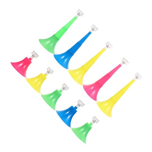 CIYODO 10 Stück Teiliges Fußball Fanfare Horn Tröte Lautes Cheerleading für Stadion Atmosphäre Anfeuern Fanartikel in Bunten Farben Zufällige Farbe Zufällige Farbe von CIYODO
