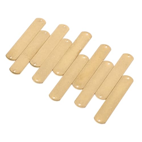 CIYODO 10 Stück Teiliges Kupfer Blanko Schlüsselanhänger Etiketten Mehrzweck Anhänger für DIY Dekorationen und Kofferanhänger Vielseitig Einsetzbar Portable Key Labels von CIYODO