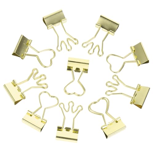 CIYODO 10 Stück Teiliges Metall Büroklammern Herzform Langlebige Lange Klammern für Aktenorganisation Vielseitige Clips für Büro Schule und Zuhause Goldfarbene Dekoration und Praktische CIYODO 10 Stück Teiliges Metall Büroklammern Herzform Langlebige Lange Klammern für Aktenorganisation Vielseitige Clips für Büro Schule und Zuhause Goldfarbene Dekoration und Praktische von CIYODO