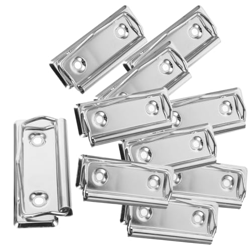 CIYODO 10 Stück Teiliges Metall Klemmbrett Clip Stark Haltende Schreibbrett Klammern für Büro Küche Werkstatt Leichte Kompakte Metallklammern für Klemmbretter und Menüs von CIYODO