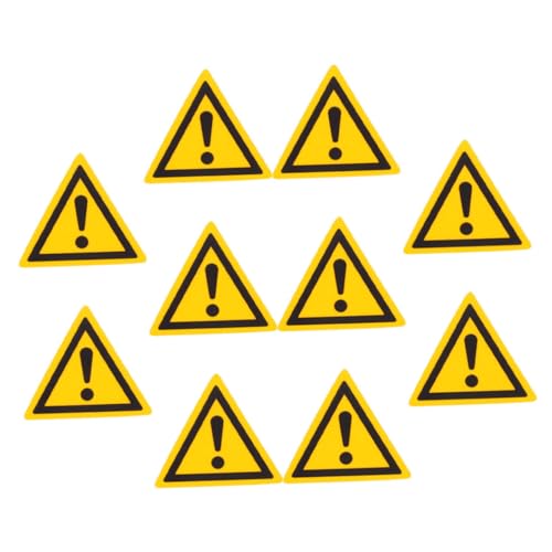 CIYODO 10 Stück Warnaufkleber Sicherheitszeichen mit Dreieckigem Nagel Wetterfester Warnhinweis für Gefahrenbereiche Vielseitig Platzierbar Robust und für Arbeitsplatz und Fahrzeug von CIYODO