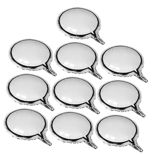 CIYODO 10 Stück Weiße Aluminiumfolie Sprechblasenballons zum Beschriften Langlebige Partydekoration für Hochzeiten Geburtstage Verlobungen Wiederverwendbare DIY Luftballons für CIYODO 10 Stück Weiße Aluminiumfolie Sprechblasenballons zum Beschriften Langlebige Partydekoration für Hochzeiten Geburtstage Verlobungen Wiederverwendbare DIY Luftballons für von CIYODO