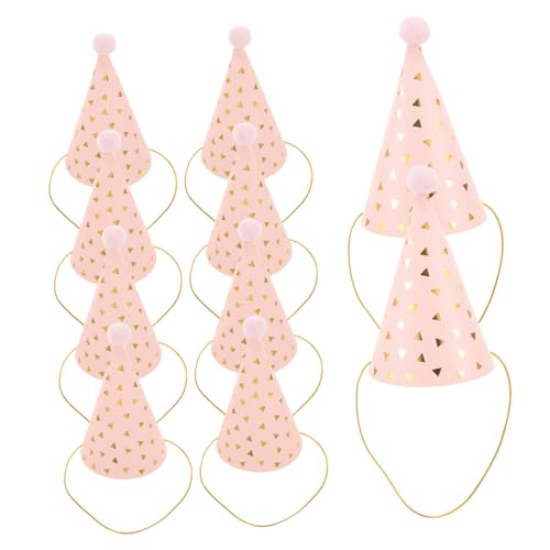 CIYODO 10 Stücke Geburtstag Party Hüte Kappen Pompom Rot Party Hut Requisiten Für Jungen Und Mädchen Erwachsene Neuheit von CIYODO