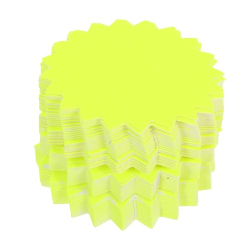 CIYODO 100 Stück Fluoreszierende Preisschilder aus Papier Widerstandsfähige Preisetiketten für Einzelhandel und Supermarkt Leicht Klebend für Verkaufs und Ladengeschäfte von CIYODO