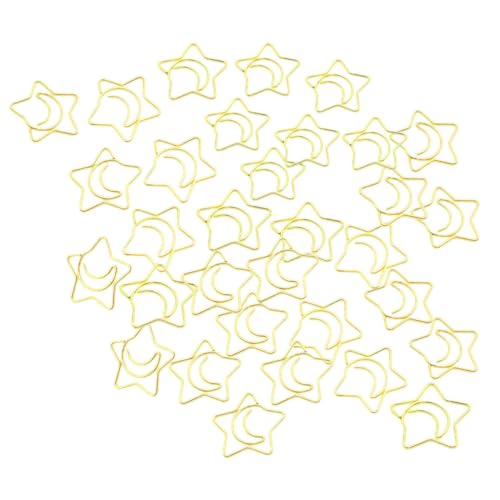 CIYODO 100 Stück Kleine Metallklammern Sternform Stabile Büroklammern für Dokumente Fotos Basteln Dekorative Papierklammern Vielseitig für Schule und Büro von CIYODO