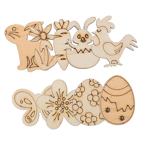 CIYODO 100 Stück Unbehandelte Holzfiguren für Ostern DIY Malset mit Kaninchen Eiern Hennen und Schmetterlingen für Bastelideen und Dekorationen für Fröhliche Feiertage CIYODO 100 Stück Unbehandelte Holzfiguren für Ostern DIY Malset mit Kaninchen Eiern Hennen und Schmetterlingen für Bastelideen und Dekorationen für Fröhliche Feiertage von CIYODO