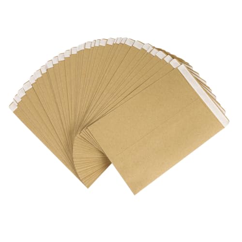 CIYODO 100 Stück Vintage Kraftpapier Umschläge Tragbare Multifunktionale Dokumententaschen aus Robustem Kraftpapier Wiederverwendbar Umweltfreundlich als Praktische Datei accessoires für von CIYODO