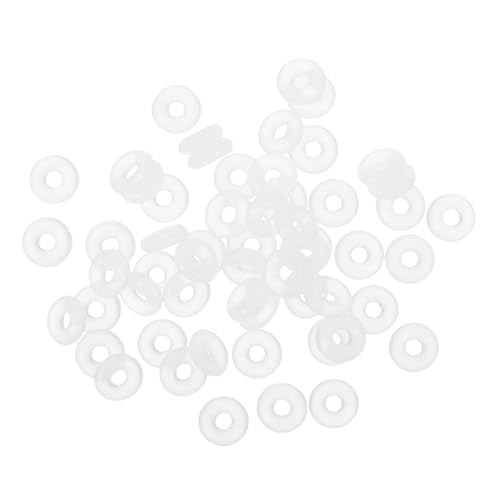 CIYODO 100 Stück Weiße Gummi Spacer Beads Durchmesser Hitzebeständig und Wasserfest Schmuck Endperlen für Diy Armbänder Halsketten Positionierungsringe CIYODO 100 Stück Weiße Gummi Spacer Beads Durchmesser Hitzebeständig und Wasserfest Schmuck Endperlen für Diy Armbänder Halsketten Positionierungsringe von CIYODO