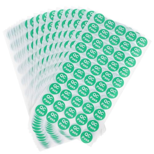 CIYODO 1000Stücke Selbstklebende Runde Qualitätskontrollaufkleber für Inspektion im Lager Effiziente Etiketten zur Produktgenehmigung Vielseitig Einsetzbar von CIYODO