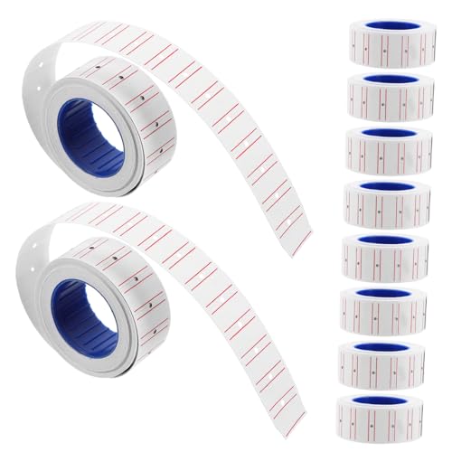 CIYODO 10Rollen Preisetiketten Papier für Preisauszeichner Etiketten pro Rolle Selbstklebend Stabil Kompatibel mit Maschinen für Supermärkte Verkaufsstellen von CIYODO