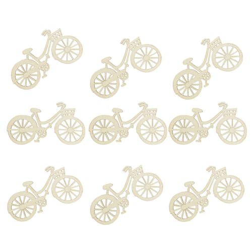 CIYODO 10St Holz-Bastelfahrrad Dekoration für wohnaccessoires vintage dekoration retro dekoration Hochzeitsdekoration Holzfahrrad zur Dekoration natürlich Holzschnitzen Knopf Bambus von CIYODO
