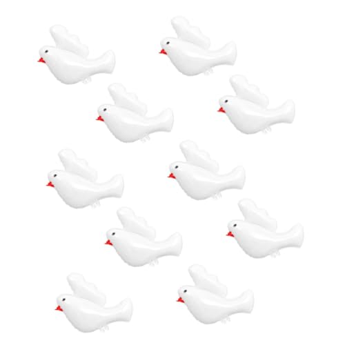 CIYODO 10Stücke Folienballons Doves für Geburtstagsdekoration für Feierlichkeiten und Zeremonien Schaffen eine Unvergessliche mit Einfachem Aufbau von CIYODO