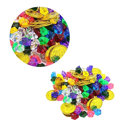 CIYODO 114 Stk Goldmünzen und Edelsteinspielzeug Pirat Edelsteine mit Goldmünzen CIYODO 114 Stk Goldmünzen und Edelsteinspielzeug Pirat Edelsteine mit Goldmünzen von CIYODO