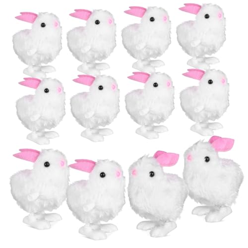 CIYODO 12 STK Kettenhase Mini-hasenfiguren Mini-Osterhase Springendes Uhrwerk-Spielzeug Für Kinderpartys Kleiner Hase Kaninchen-uhrwerkspielzeug Hasen-Pinata Plüschpuppe Tier Baby Plastik von CIYODO