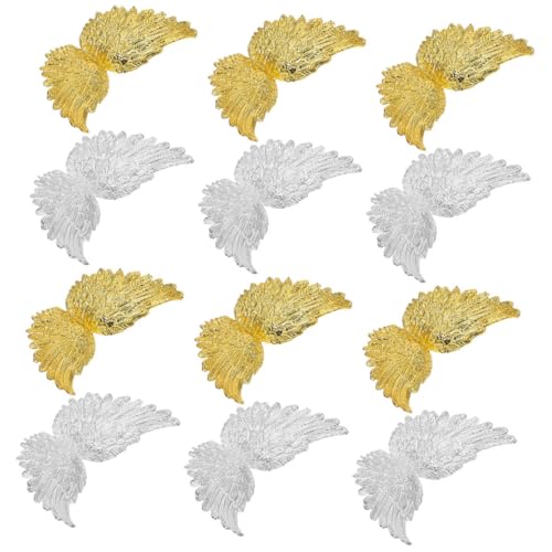 CIYODO 12 Stück Engel Flügel Tortendeko Mini DIY Cake Topper aus Kunststoff für Kreative Geburtstagstorten Hochzeiten und Partydekorationen Gold und Silber CIYODO 12 Stück Engel Flügel Tortendeko Mini DIY Cake Topper aus Kunststoff für Kreative Geburtstagstorten Hochzeiten und Partydekorationen Gold und Silber von CIYODO