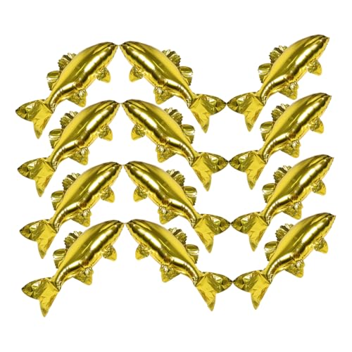 CIYODO 12 Stück Große Goldfisch Luftballons aus Aluminiumfolie Realistische Meeresbewohner Langlebig Aufgeblasen Einfach Aufzublasen für Kindergeburtstag Babyparty Sommerliche Indoor CIYODO 12 Stück Große Goldfisch Luftballons aus Aluminiumfolie Realistische Meeresbewohner Langlebig Aufgeblasen Einfach Aufzublasen für Kindergeburtstag Babyparty Sommerliche Indoor von CIYODO