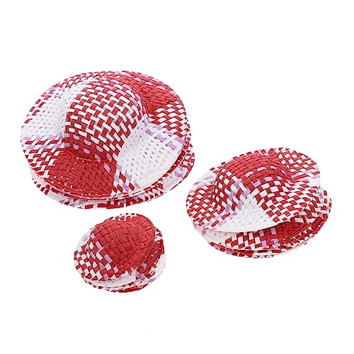 CIYODO 12 Stück Mini-hüte Für Puppen Streifenhüte Puppenhut-zubehör Bastelmaterial von CIYODO