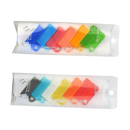 CIYODO 12 Stück Teiliges Bunte Kunststoffklammern Vielseitig Einsetzbar Einfach zu Öffnen und Schließen Stabile Haushalt Büroklammern zur Schnellen Ordner Zufällige Farbe Zufällige Farbe von CIYODO
