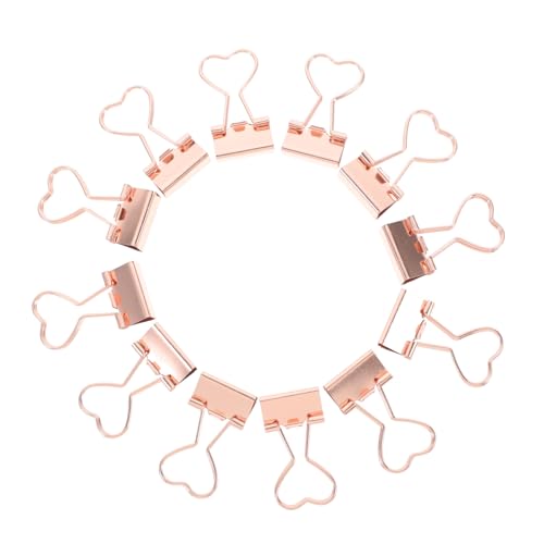 CIYODO 12 Stück Teiliges Metall Büroklammern Kleine Binder Clips Rosegold für Papier Dokumentenorganisation Vielseitige Multifunktionsklammern für Büro Schule Zuhause CIYODO 12 Stück Teiliges Metall Büroklammern Kleine Binder Clips Rosegold für Papier Dokumentenorganisation Vielseitige Multifunktionsklammern für Büro Schule Zuhause von CIYODO