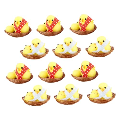 CIYODO 12 Stück Teiliges Mini Küken Flauschige Dekoration Realistische Kleine Hühnerfiguren Vielseitiges DIY für Party und Gartendeko CIYODO 12 Stück Teiliges Mini Küken Flauschige Dekoration Realistische Kleine Hühnerfiguren Vielseitiges DIY für Party und Gartendeko von CIYODO