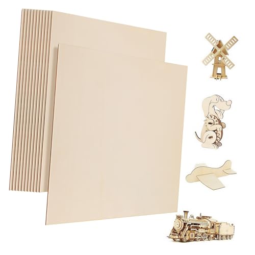 CIYODO 12 Stück Unbehandelte Holzplatten für Diy Bastelprojekte zum Malen Gravieren und Modellieren Naturholz für Kreative Anwendungen CIYODO 12 Stück Unbehandelte Holzplatten für Diy Bastelprojekte zum Malen Gravieren und Modellieren Naturholz für Kreative Anwendungen von CIYODO