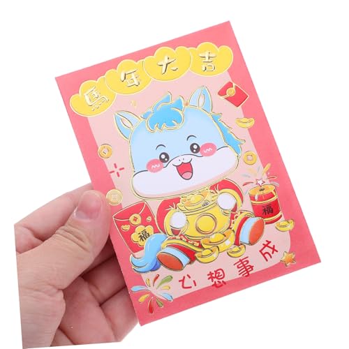 CIYODO 120 Stück Jahr Des Pferdes Rote Umschläge mit Cartoon Pferd Motiv Traditionelle Neujahrs Hongbao für Chinesisches Frühlingsfest Geschenkumschläge CIYODO 120 Stück Jahr Des Pferdes Rote Umschläge mit Cartoon Pferd Motiv Traditionelle Neujahrs Hongbao für Chinesisches Frühlingsfest Geschenkumschläge von CIYODO