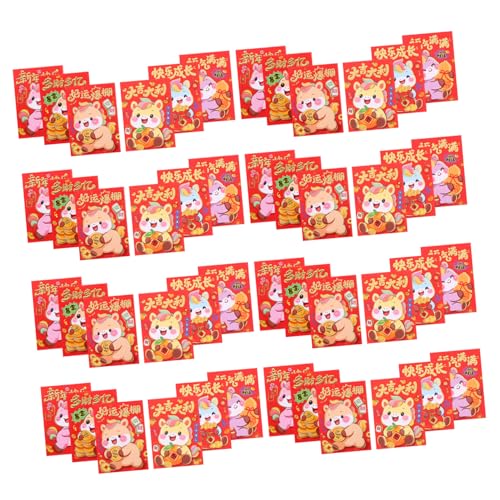 CIYODO 120 Stück Jahr Des Pferdes Rote Umschläge mit Cartoon Pferde Motiv Robuste Geldumschläge für Chinesisches Neujahrsfest Rote Umschläge Hong Bao für Festlichkeiten CIYODO 120 Stück Jahr Des Pferdes Rote Umschläge mit Cartoon Pferde Motiv Robuste Geldumschläge für Chinesisches Neujahrsfest Rote Umschläge Hong Bao für Festlichkeiten von CIYODO