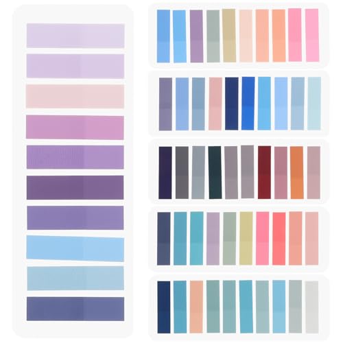 CIYODO 1200 Stück Haftnotizen Tabs Aesthetic Index Marker für Bücher Transparente Lesezeichen Farben Wasserfest und Praktisch für Büro und Studium von CIYODO