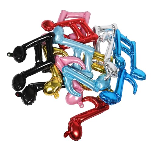 CIYODO 14 Stück Teiliges Musiknoten Ballon aus Aluminiumfolie Langlebige Musikthemen Partydekoration für Geburtstage Babypartys Hochzeiten Elegante Ein Doppelnoten Luftdicht Vielseitig von CIYODO