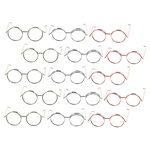 CIYODO 15 Stück Brille Spielzeugzubehör Draht runden realistisch klein Kleid bilderrahmen Puppenbrille Requisite Brillengestell für Mini-Puppen Kupferkabel CIYODO 15 Stück Brille Spielzeugzubehör Draht runden realistisch klein Kleid bilderrahmen Puppenbrille Requisite Brillengestell für Mini-Puppen Kupferkabel von CIYODO