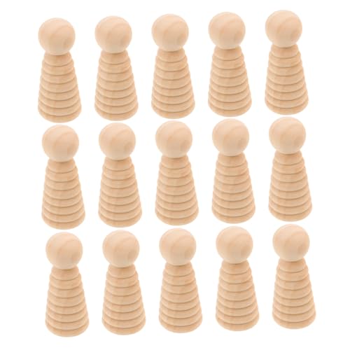 CIYODO 15 Stück Teiliges Unbemalte Holzfiguren mit Gewindefunktion Natürliche Kleine Holzpuppen für DIY Bemalung Miniaturdekoration und Bastelprojekte Kompakt und Tragbar für Zuhause und CIYODO 15 Stück Teiliges Unbemalte Holzfiguren mit Gewindefunktion Natürliche Kleine Holzpuppen für DIY Bemalung Miniaturdekoration und Bastelprojekte Kompakt und Tragbar für Zuhause und von CIYODO