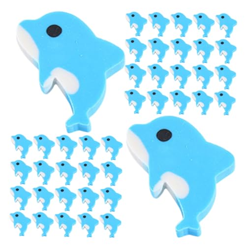 CIYODO 150 Stück Kleine Delfin-radiergummis Meerestier-motiv Sauberes Radieren ohne Schmieren Niedliche Tier-radiergummis für Schule Klassenzimmer Belohnungen und Partyfüllungen von CIYODO